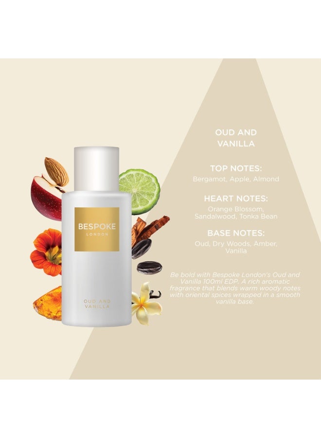 بيسبوك لندن عطر عود وفانيليا من مجموعة Bespoke London Gold للرجال، 100 مل - عطر شرقي خشبي يدوم طويلاً، هدية عطرية فاخرة - Image 2